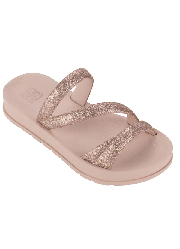 Grendene Kids - Chinelo Zaxy Glitter Nude