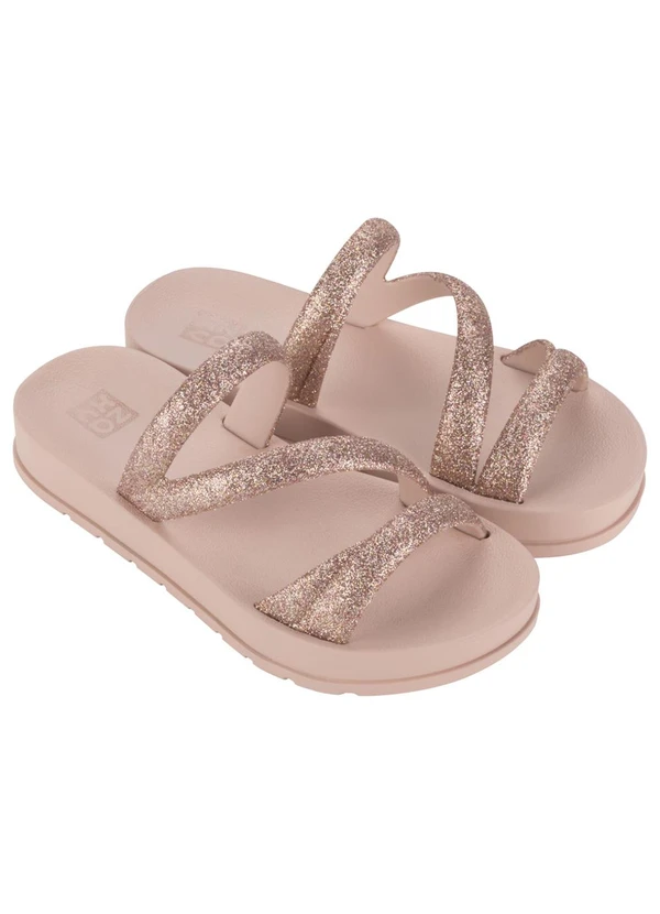 Grendene Kids - Chinelo Zaxy Glitter Nude 2
