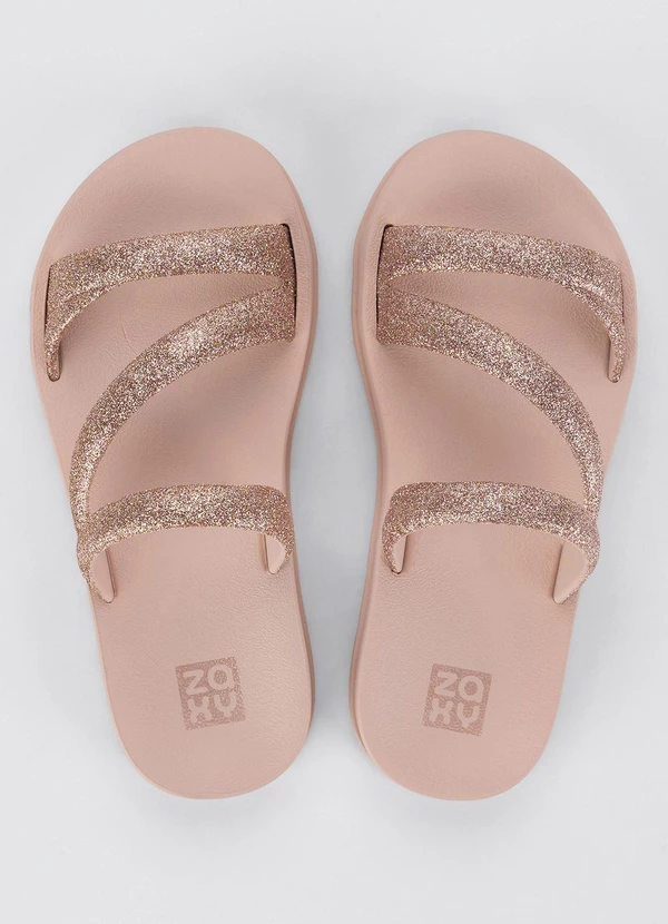 Grendene Kids - Chinelo Zaxy Glitter Nude 5