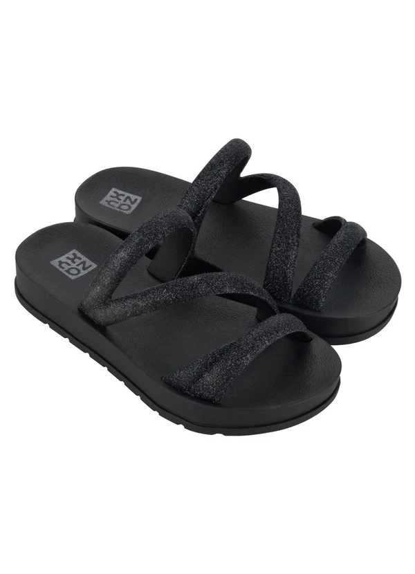 Grendene Kids - Chinelo Zaxy Glitter  Preto 2