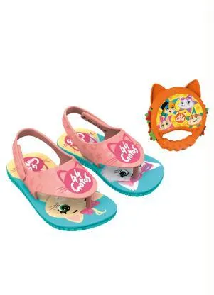 Grendene Kids - Sandalia 44 Gatos Musical Rosa com Brinde - GRENDENE KIDS