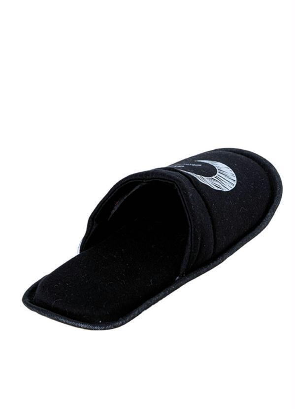 Perfecta - Chinelo Pantufa Infantil Preto em Tecido 2