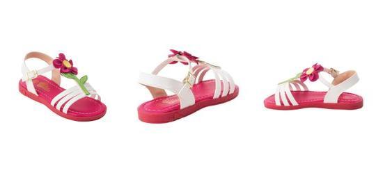 Sand�lia Infantil Branco com Palmilha Confort