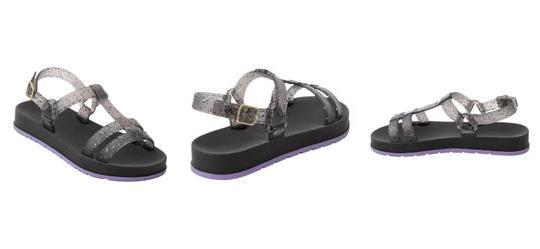 Sand�lia Infantil Preto em Sint�tico