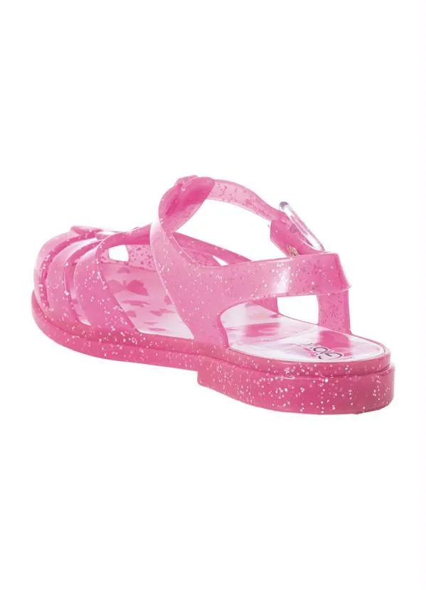 Perfecta - Sandália Infantil Rosa Gliter em Pvc 3