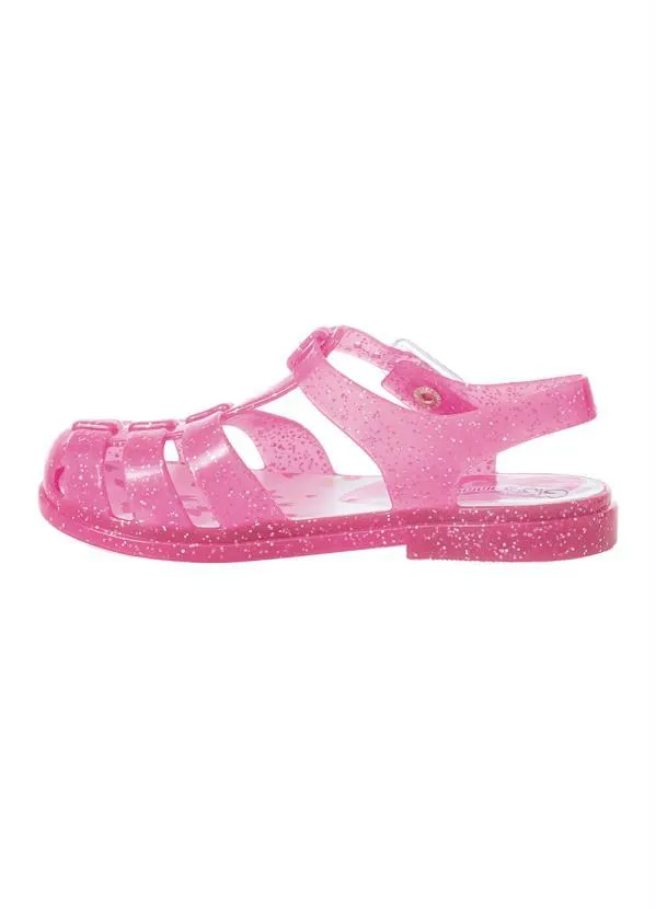 Perfecta - Sandália Infantil Rosa Gliter em Pvc 4