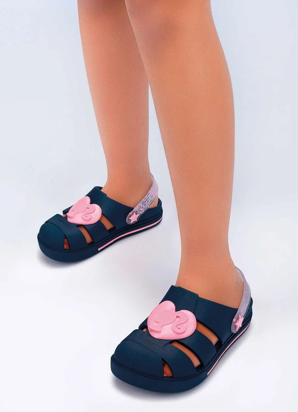 Grendene Kids - Babuche Barbie Heart Azul 1