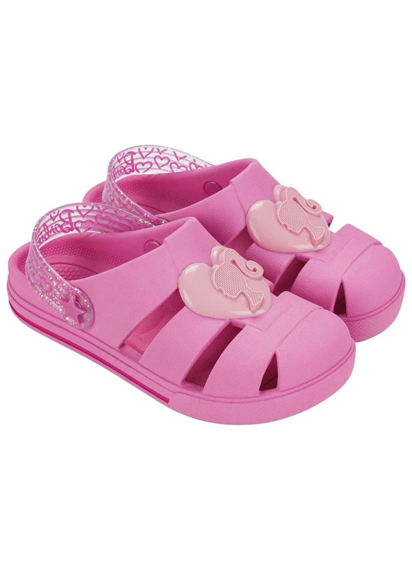 Grendene Kids - Babuche Barbie Heart Rosa 2