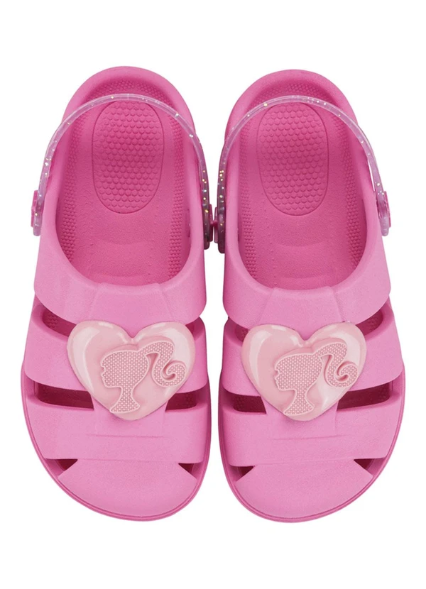 Grendene Kids - Babuche Barbie Heart Rosa 3