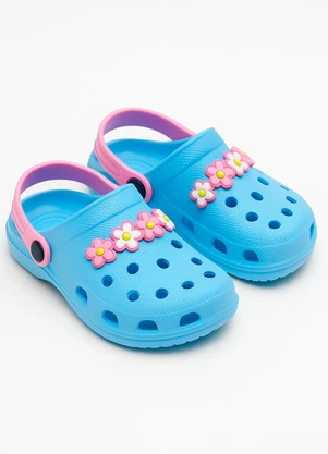 Vida Costeira - Babuche Florzinhas Infantil Azul - VIDA COSTEIRA