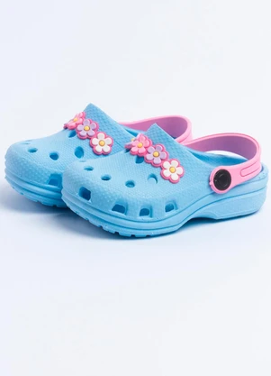 Vida Costeira - Babuche Florzinhas Infantil Azul - VIDA COSTEIRA