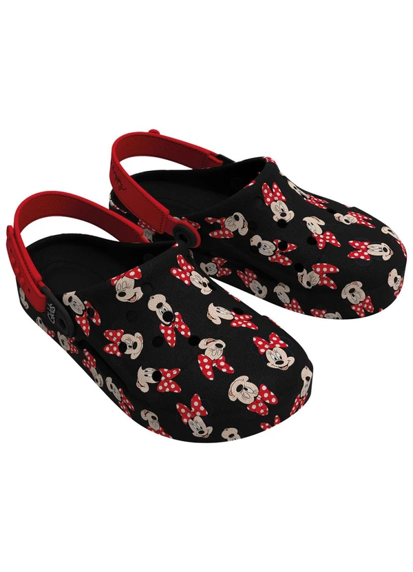 Grendene Kids - Babuche Minnie Fun Print Preto 2