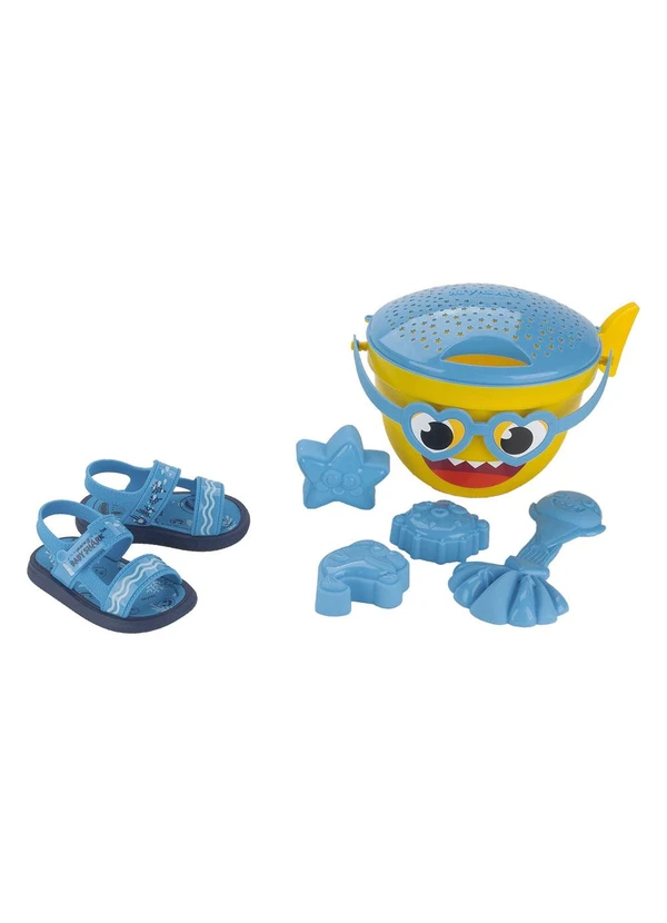 Grendene Kids - Sandália Baby Shark Summer Azul 2
