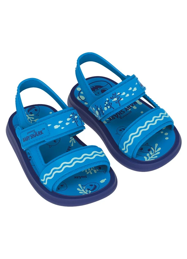 Grendene Kids - Sandália Baby Shark Summer Azul 3