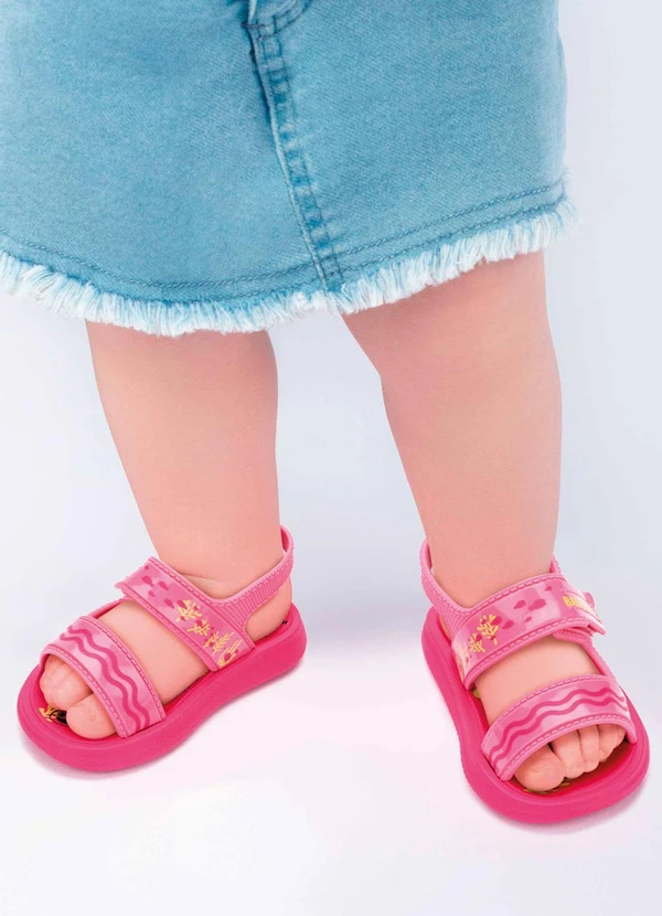 Grendene Kids - Sandália Baby Shark Summer Pink