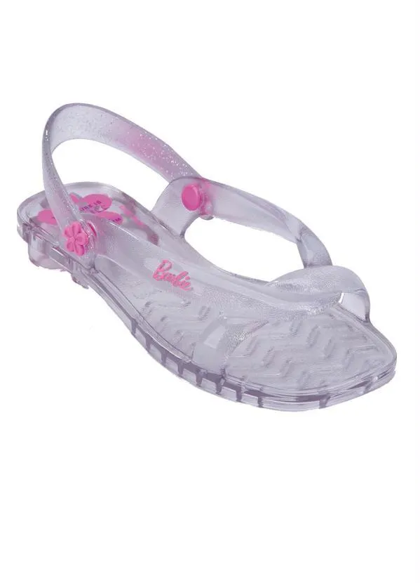 Grendene Kids - Sandália Barbie Jelly Tranparente