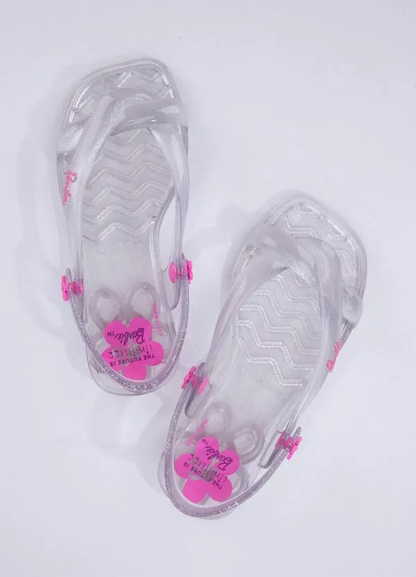 Grendene Kids - Sandália Barbie Jelly Tranparente 3