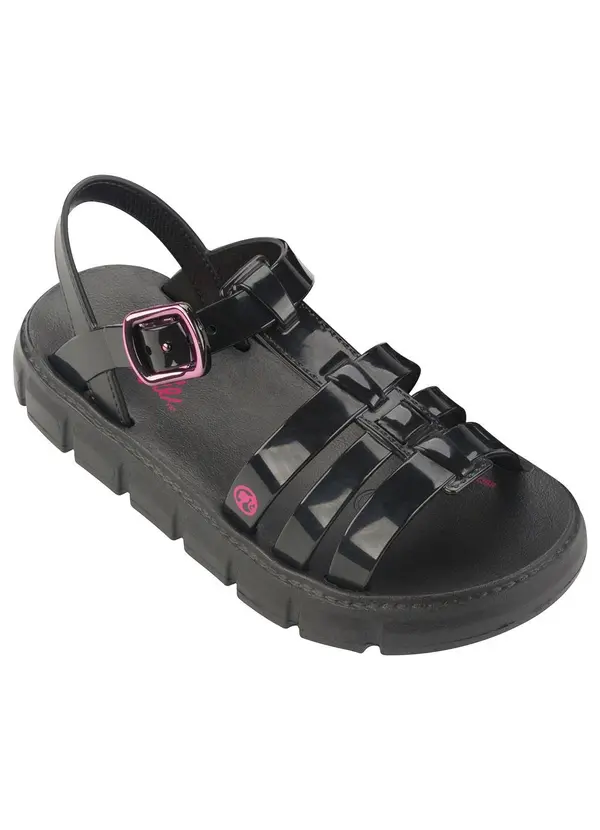 Grendene Kids - Sandália Barbie Land Preta