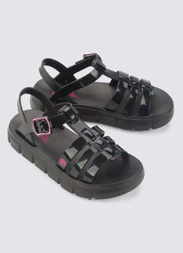 Grendene Kids - Sandália Barbie Land Preta 4