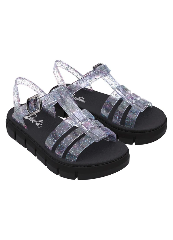 Grendene Kids - Sandália Barbie Land Preta