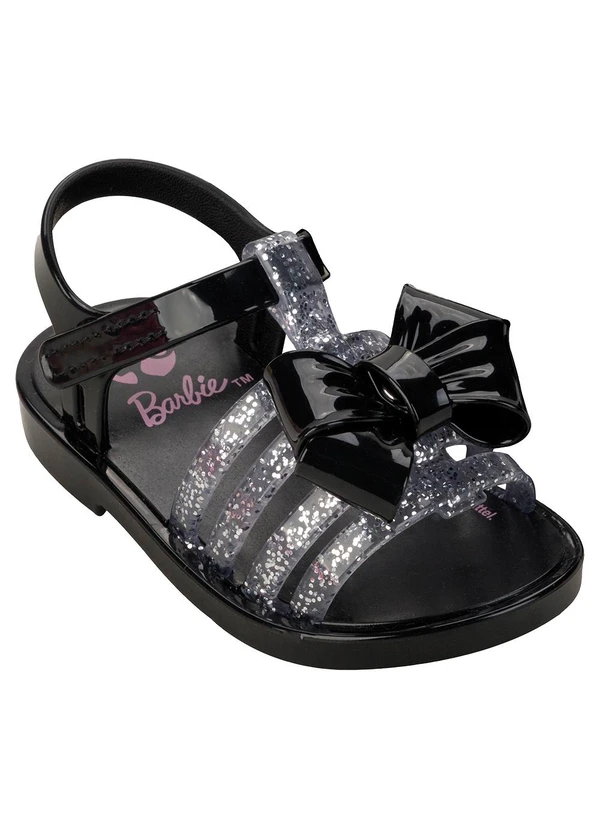 Grendene Kids - Sandália Barbie Lux Preto