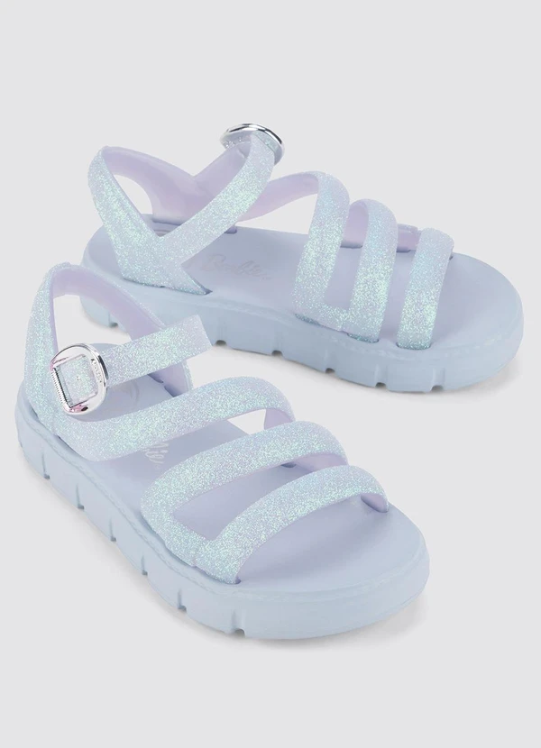 Grendene Kids - Sandália Barbie Model Glitter Azul 4