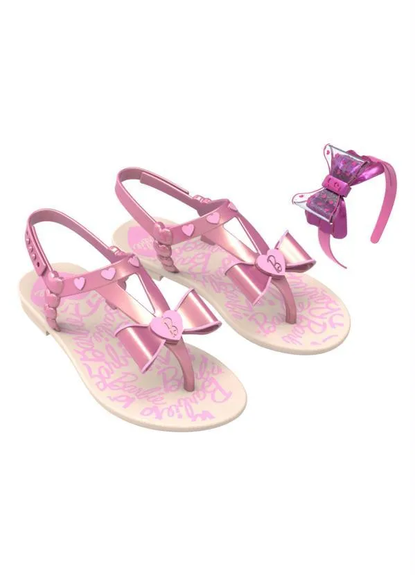 Grendene Kids - Sandália Barbie Promo Rosa Perolada