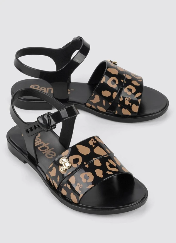 Grendene Kids - Sandália Barbie Ranbow Preto 4