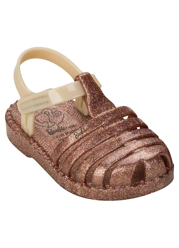 Grendene Kids - Sandalia Barbie Rosa Gliter Multicolor