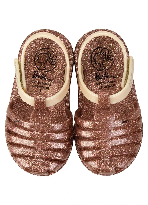 Grendene Kids - Sandalia Barbie Rosa Gliter Multicolor 2