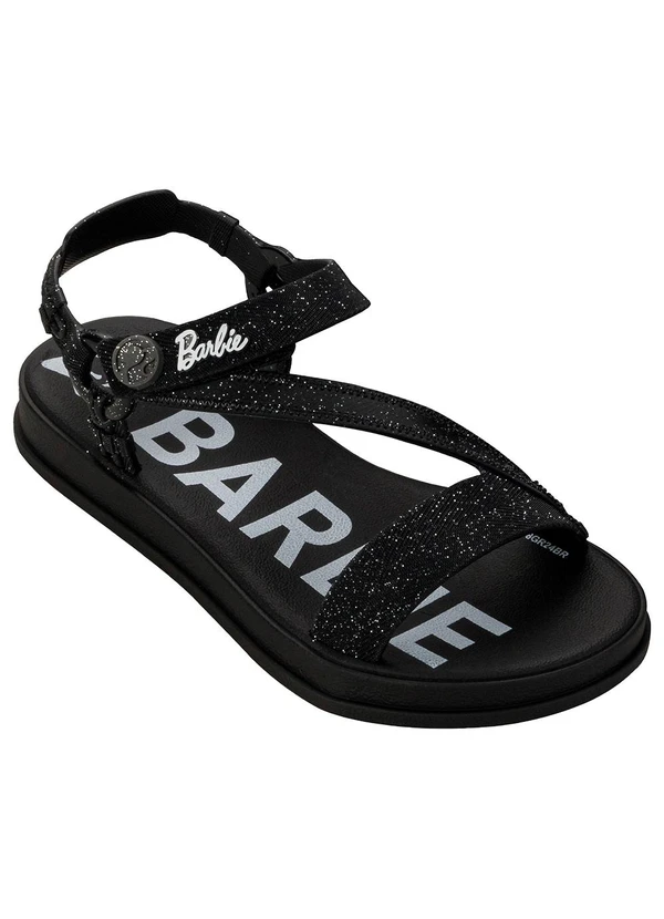 Grendene Kids - Sandália Barbie Sport Preto