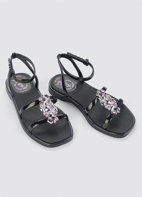 Grendene Kids - Sandália Barbie Troca Enfeites Preta 2