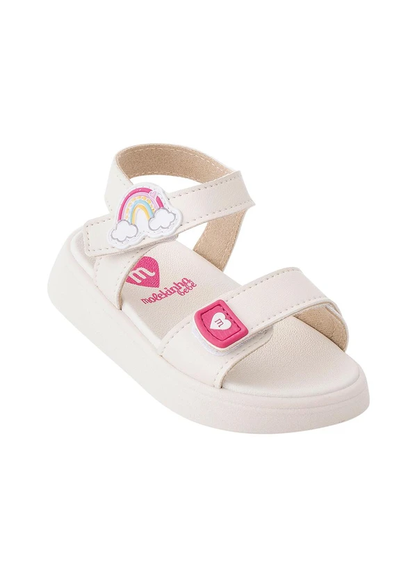 Molekinha - Sandália Molekinha Off White em Sintético