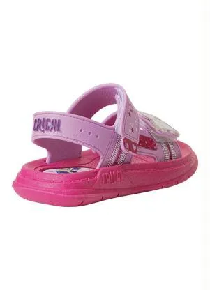 Perfecta - Sandália Infantil Lilás com Sola em Pvc Pink - PERFECTA