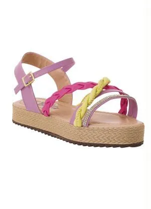 Perfecta - Sandália Infantil Lilás com Strass - PERFECTA