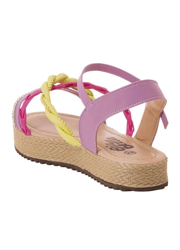 Perfecta - Sandália Infantil Lilás com Strass 2