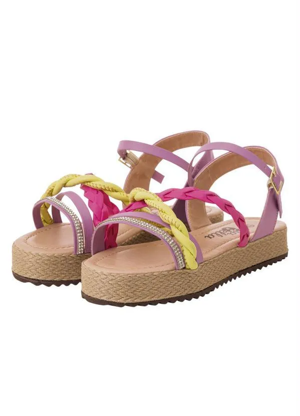 Perfecta - Sandália Infantil Lilás com Strass 4