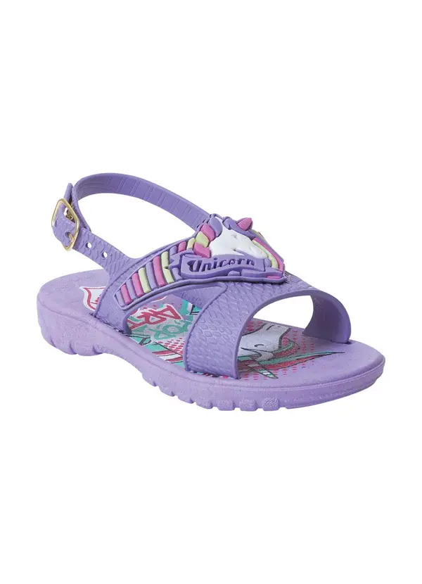 Perfecta - Sandália Infantil Lilás em Pvc