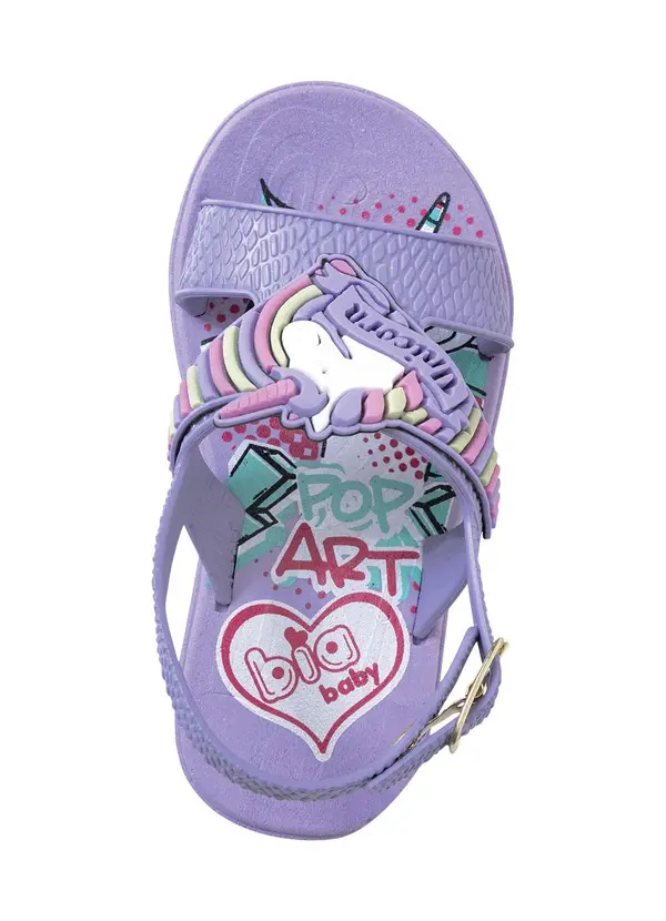 Perfecta - Sandália Infantil Lilás em Pvc 4