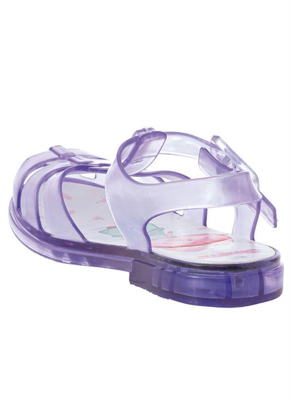 Perfecta - Sandália Infantil Lilas Tranparente com Luzinha 2