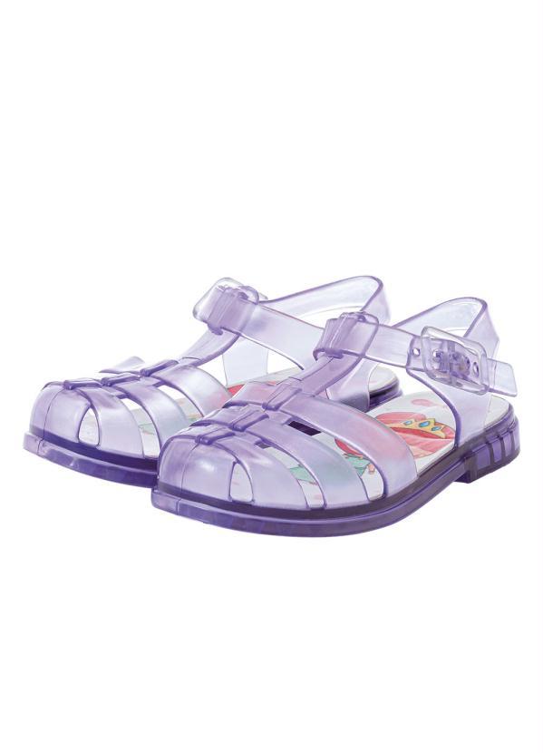 Perfecta - Sandália Infantil Lilas Tranparente com Luzinha 4