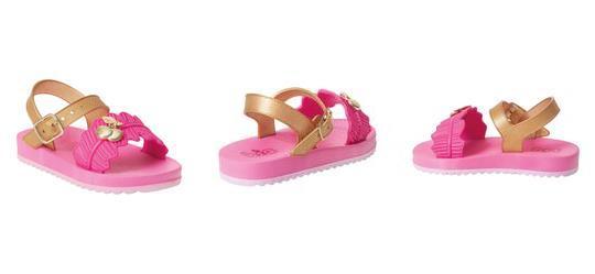 Sandlia Infantil Pink com Fechamento em Fivela
