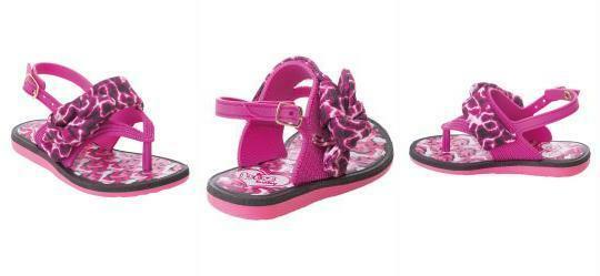 Sandlia Infantil Pink com Tecido Estampado
