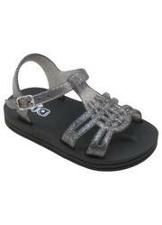 Sandlia Infantil Preta em Material de Pvc