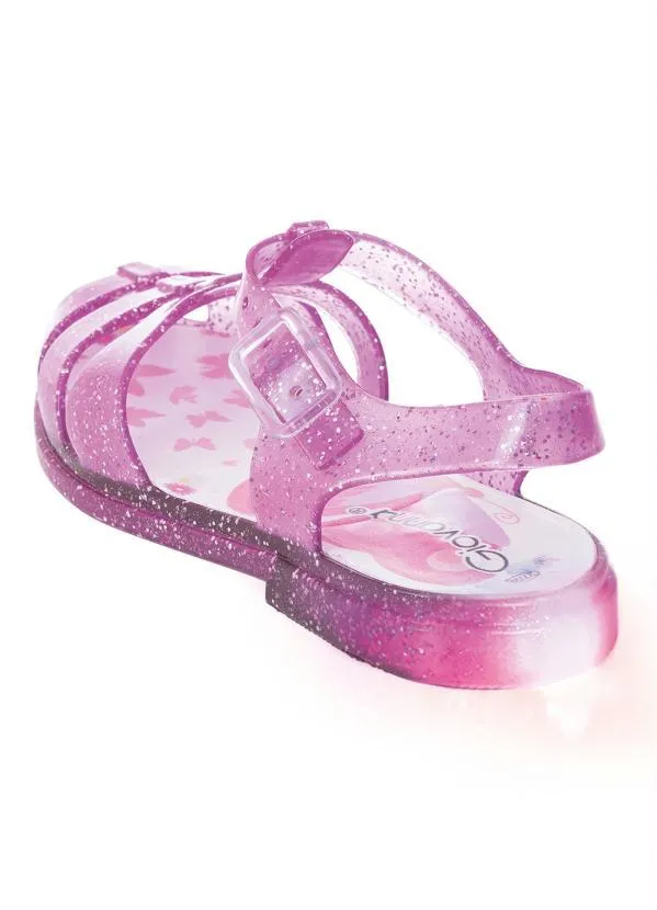 Perfecta - Sandália Infantil Rosa com Detalhe de Gliter 2