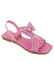 Sandlia Infantil Rosa com Detalhe de Lao