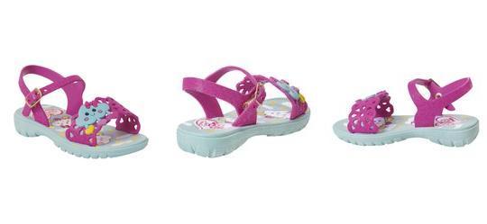 Sandlia Infantil Rosa com Palmilha Estampada