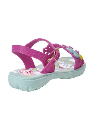 Perfecta - Sandália Infantil Rosa com Palmilha Estampada - PERFECTA