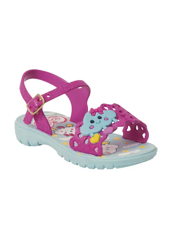 Perfecta - Sandália Infantil Rosa com Palmilha Estampada