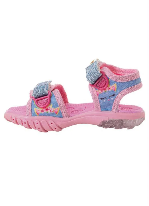 Perfecta - Sandália Infantil Rosa com Velcro 3